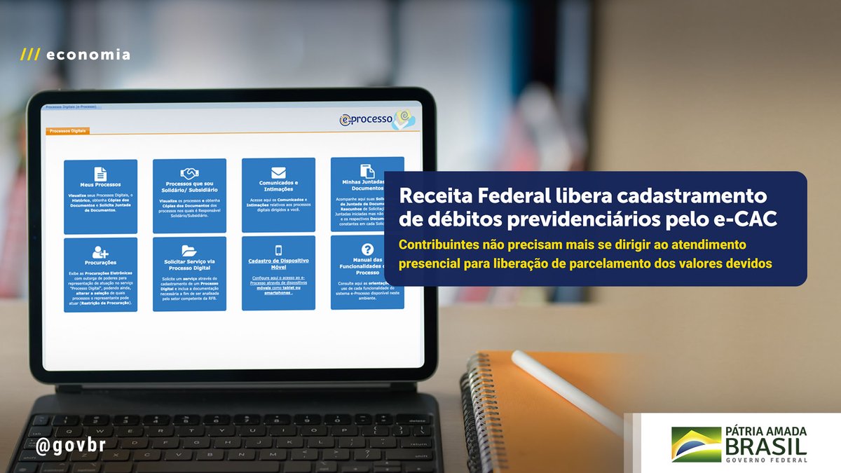 Receita Federal libera cadastramento de débitos previdenciários pelo e-CAC
